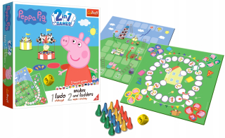 Pepa Pig - Hra 2N1 Prasa Peppa Čínske Ludo had a rebríky