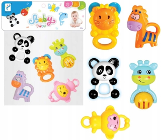 Rattle Gryzak Animal Color Sensory