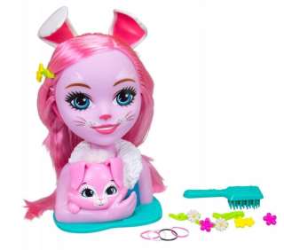ENCHANTIMALS - Hlava pre styling enchantimals Doll Bree Bunny