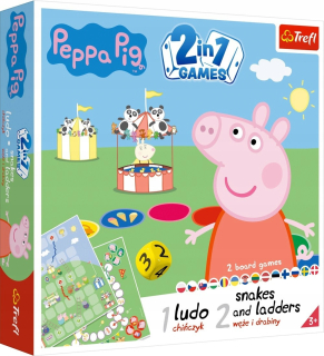 Pepa Pig - Hra 2in1 čínske hady a peppa rebrík