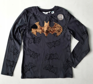 SPIDERMAN - H & M Spiderman Blúzka Obrátené flitre 134/140