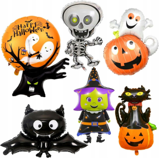 HALLOWEENSKÉ BALÓNY SADA 6x PÁRTY BALÓNOV