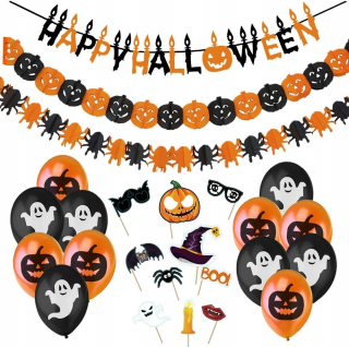 HALLOWEENSKÉ DEKORÁCIE 25 KUSOVÝ PÁRTY PÁRTY OZDOBY SADA BALÓNOV PANANER