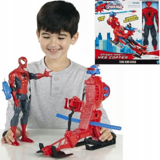 SPIDERMAN - HASBRO SPIDERMAN 30CM + HELICOPTER A6747 Web Copter