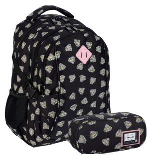 Školská taška - batoh, set, zostava - Hash Youth Bathpack Set pre dievčatá 4695