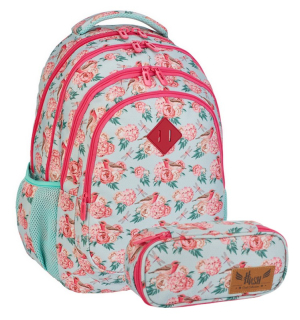 Školská taška - batoh, set, zostava - Hash Youth Batchpack Set pre dievčatá 4725