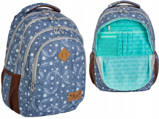 Školský batoh, taška - Hash School Batchpack 4-komory HS-120 Jeans