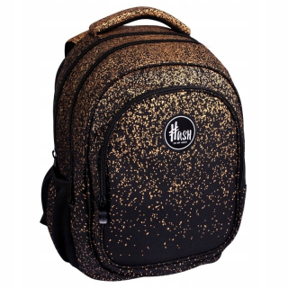Školský batoh, taška - Hash School Bathpack Youth Black Zlatý prach