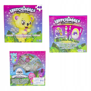 Hatchimals - Hatchi-wow Hatchals doska hra 3in1 čínska karta puzzle