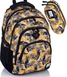 Školská taška - batoh, set, zostava - Hlava Set School Backpack Puzdro na ceruzku Mládež