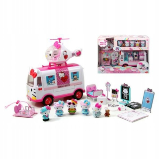 HELLO KITTY Ahoj Kitty Ambulancia Rescue Figurines Set