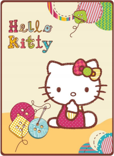 HELLO KITTY Ahoj Kitty deka Akryl 80x110 Kvalita strojov 24h!
