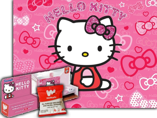 HELLO KITTY Ahoj Kitty WallTastic Wall Mural 3D + lepidlo