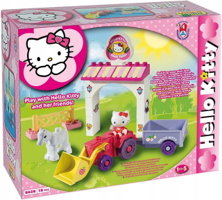 HELLO KITTY Ahoj Kitty Stavebné bloky Unico Plus Farm