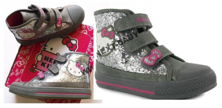 HELLO KITTY Ahoj Kitty tenisky Brokat _ 33 __ 21 cm