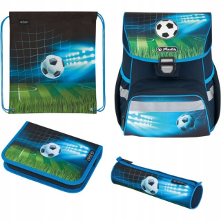 Aktovka školská taška - Herlitz Tornister Loop Plus + Futbalové vybavenie