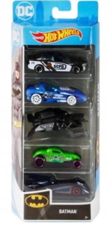 BATMAN -  Hot Wheels GHP54 5 Pak Batman Mattel - 5 áut