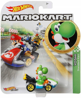 Super Mario - Hot Wheels Mario Kart Yoshi Standard Nové karty !!!