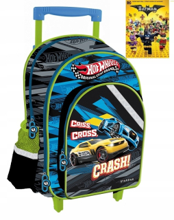 Školský batoh, taška - Hot Wheels Backpack School Wheels Suitcase + LEGO