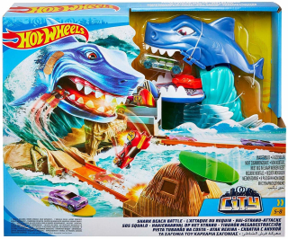 McQueen - Hotové kolesá Tor Set Shark Attack + Auto FNB21