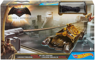 Superman - Príťažlivé kolesá Launcher s lanom Batman Superman + Auto
