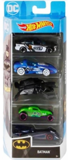 BATMAN -  Hot Wheels Sada 5 áut Batman Batmobil