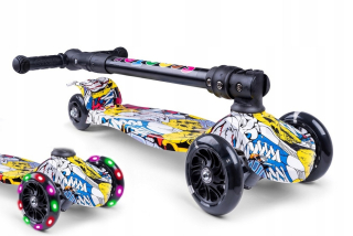 JOKER - Scooter skladací trojkolský vyváženie žiariace