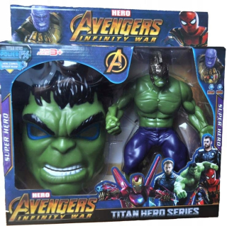 HULK - Hulk set. Veľký figúrka. Avengers Zvuková maska