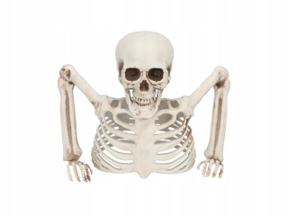 Halloweenska dekorácia pochovanej kostry