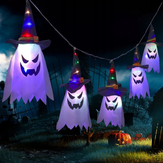 Halloweenske LED reťazové svetelné rekvizity