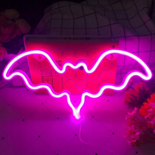 Halloween neónové nápisy Bat LED neónové svetlá darček pre deti