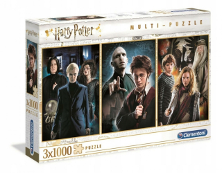 HARRY POTTER - Harry Potter Puzzle 3x1000 El Clementoni 3IN1 61884