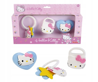 HELLO KITTY Ahoj Kitty chrastítko mačiatko sada hrkáliny