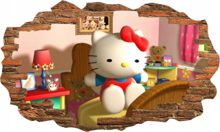 HELLO KITTY Ahoj Kitty Wall Sticker 80x48 W113