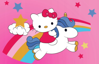 HELLO KITTY Ahoj Kitty nástenná nástenná nálepka 200x130cm