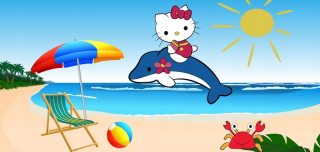 HELLO KITTY Ahoj Kitty nástenná nástenná nálepka 200x95cm