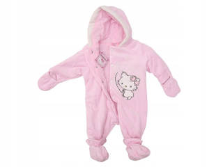 HELLO KITTY Ahoj Kitty Zima Jumpsuit Pink Baby Girl 68