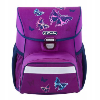Aktovka školská taška - Herlitz Tornister Loop Glitter Butterfly 50020584