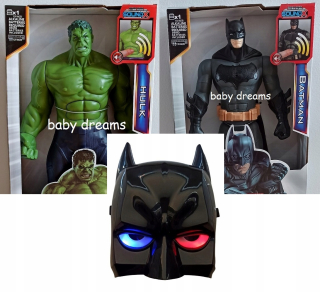 HULK - Hulk + Batman Sťahovanie figúrka nastaviť kvalitu + maska