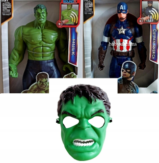HULK - HULK + kapitán Amerika Figúrka 2 ks Mask Set