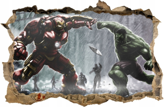 HULK - Iron Man vs Hulk Nástenná nálepka 140x91 # 219