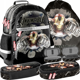 Školský batoh - SET ŠKOLSKÝ BATOH IRON MAN CHLAPCI AVENGERS