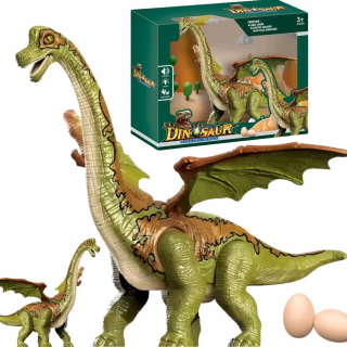 Interaktívny Dinosaurus Pohyblivá Hlava Chvost Chodí Revanie Led Vyliahne Vajcia