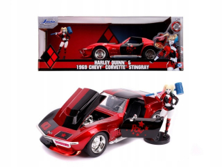 BATMAN -  Jada hračky Harley Quinn Chevy Corvette Stingray