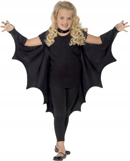 JEDNORÁZOVÝ HALLOWEENSKÝ KOSTÝM NETOPIEKA PRE DIEŤA, KOSTÝM S ČIAPINOU