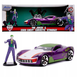 JOKER - Joker Chevy Corvette Kovové vozidlo + Figurine 1:24