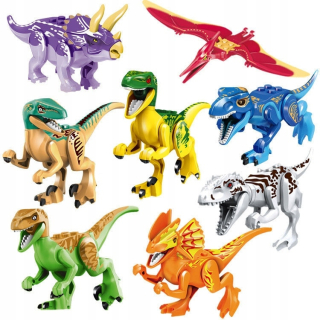 Jurský svet - Jurský park World Dinozaury Klocki 8 ks