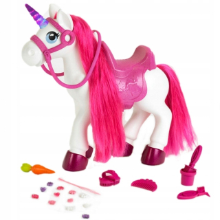 STEFFI bábika - Unicorn so svetlom a zvukom na česanie kle