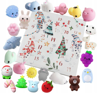 ADVENTNÝ KALENDÁR HRAČIEK MOCHI SQUISHY GNIOTKI 24