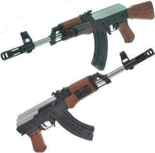 Puška na Kałasznikow AK47 + Laser + baterka